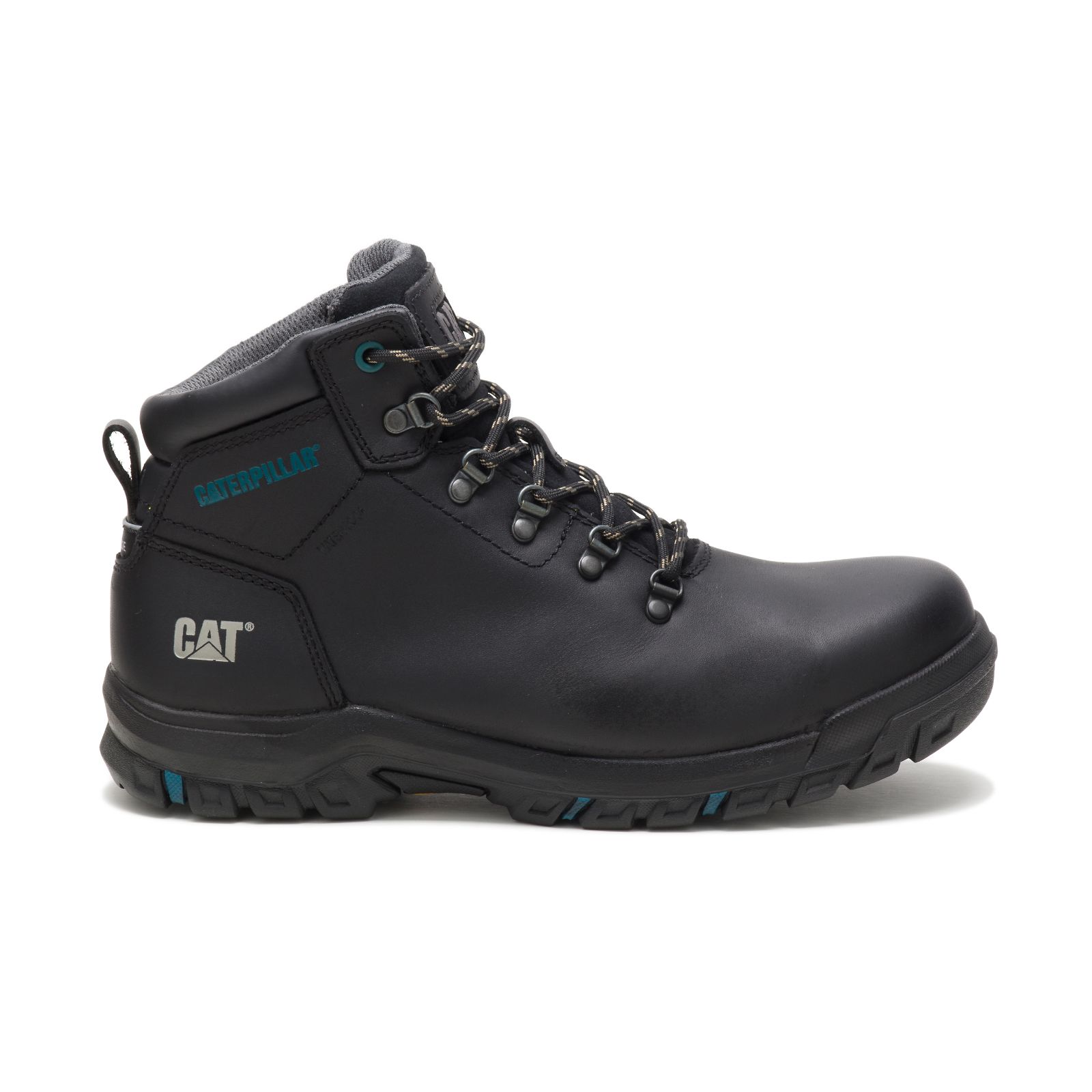 Women's Caterpillar Mae Steel Toe Waterproof Work Boots Black Ireland HPET48956